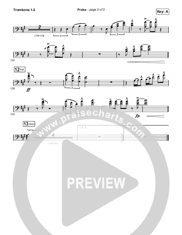 Praise Trombone 1,2 (Elevation Worship / Chris Brown / Brandon Lake / Chandler Moore)