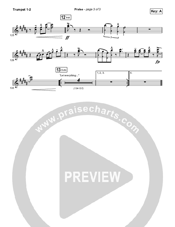 Praise Trumpet 1,2 (Elevation Worship / Chris Brown / Brandon Lake / Chandler Moore)