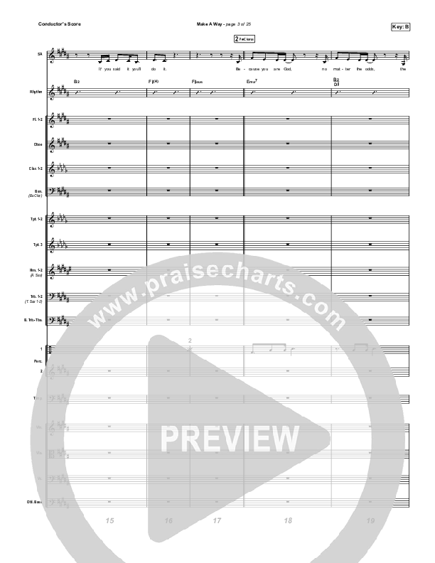 Make A Way Conductor's Score (Elevation Worship / Brandon Lake / Chandler Moore)