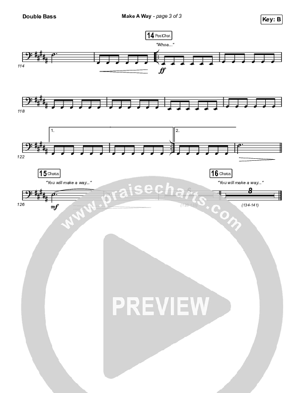 Make A Way Double Bass (Elevation Worship / Brandon Lake / Chandler Moore)