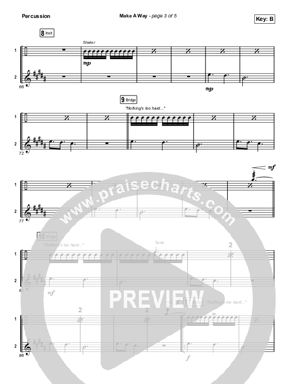 Make A Way Percussion (Elevation Worship / Brandon Lake / Chandler Moore)