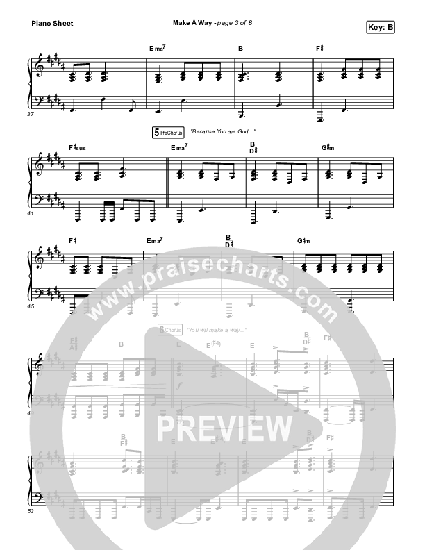 Make A Way Piano Sheet (Elevation Worship / Brandon Lake / Chandler Moore)