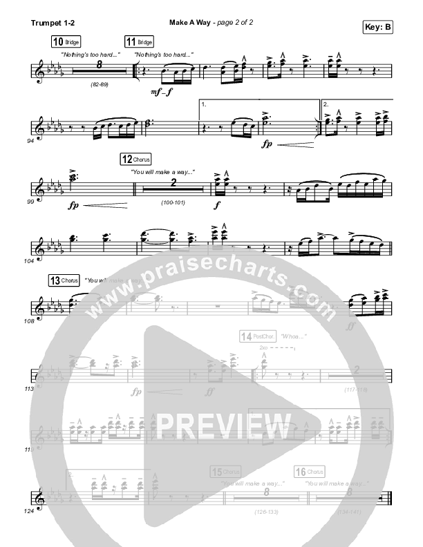 Make A Way Trumpet 1,2 (Elevation Worship / Brandon Lake / Chandler Moore)
