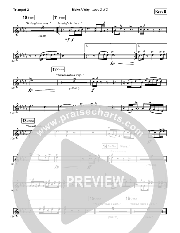 Make A Way Trumpet 3 (Elevation Worship / Brandon Lake / Chandler Moore)