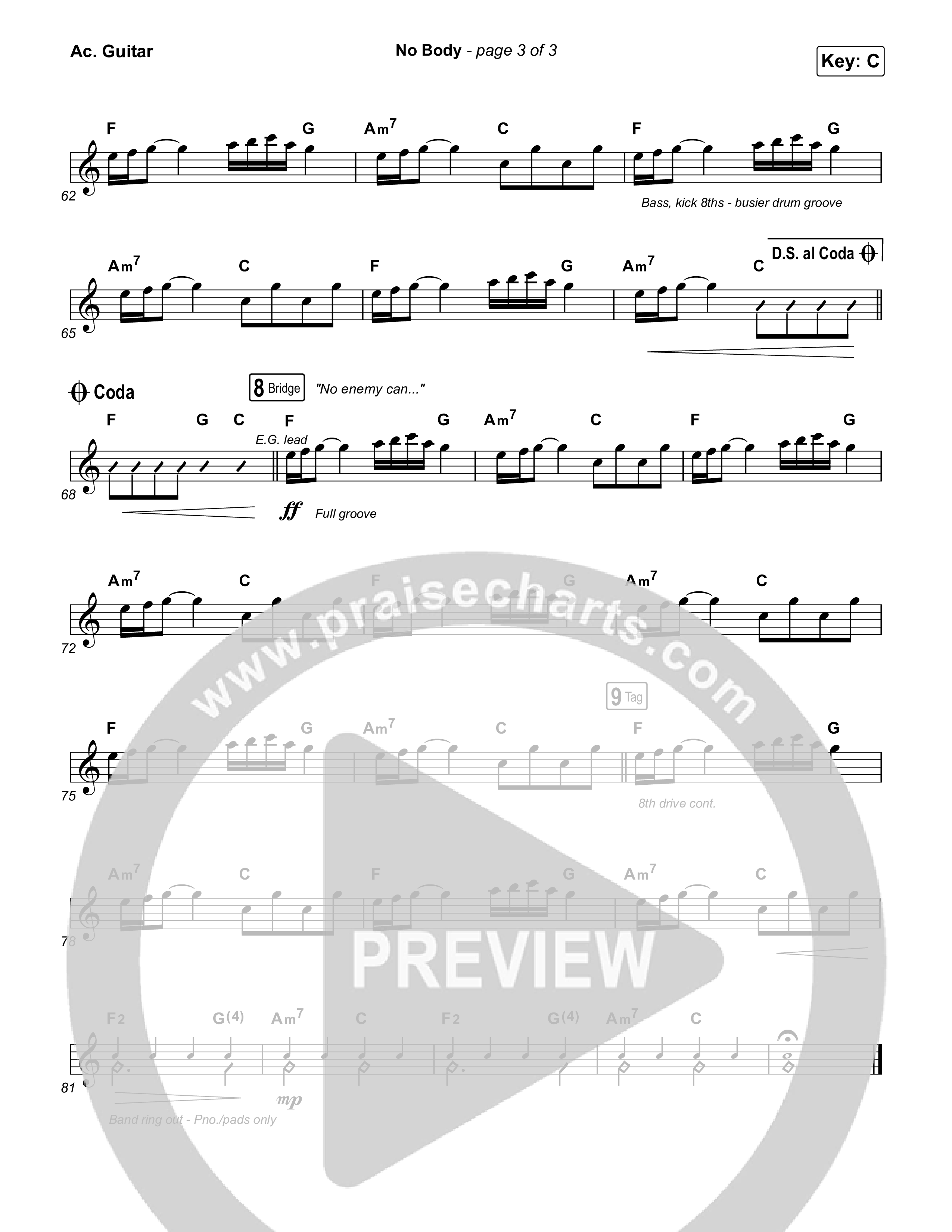 No Body Acoustic Guitar (Elevation Worship / Jonsal Barrientes)