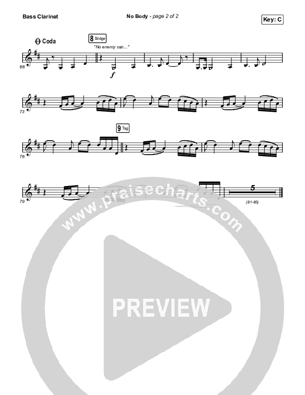 No Body Bass Clarinet (Elevation Worship / Jonsal Barrientes)