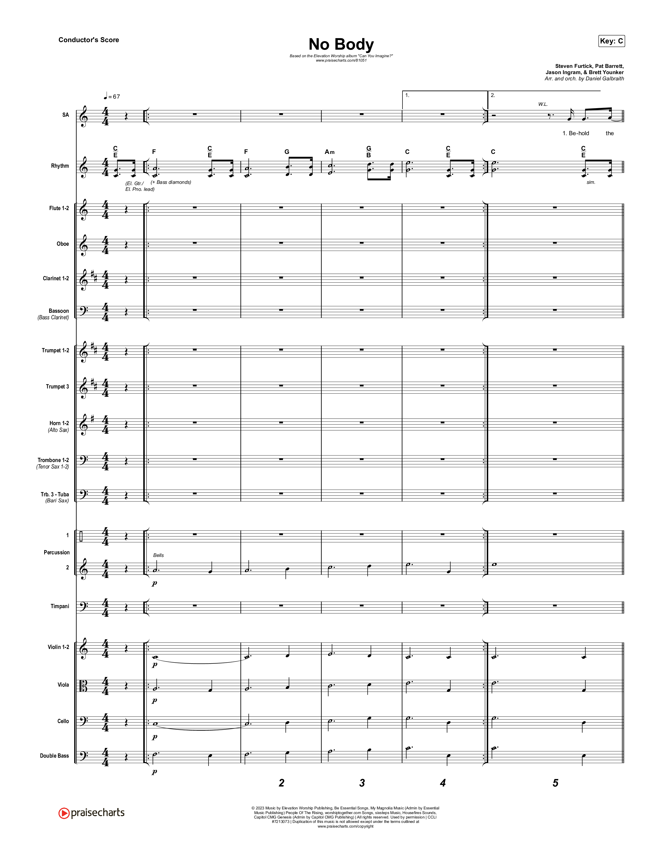 No Body Conductor's Score (Elevation Worship / Jonsal Barrientes)