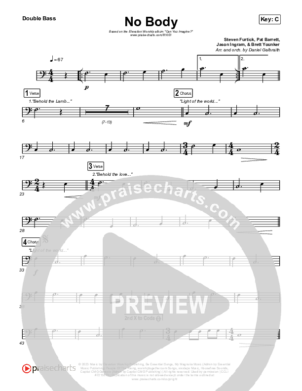 No Body Double Bass (Elevation Worship / Jonsal Barrientes)