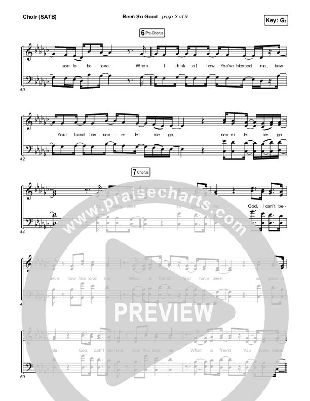 Been So Good Choir Sheet (SATB) (Elevation Worship / Tiffany Hudson)