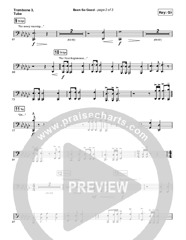 Been So Good Trombone 3/Tuba (Elevation Worship / Tiffany Hudson)