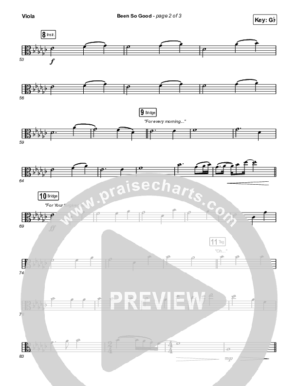 Been So Good Viola (Elevation Worship / Tiffany Hudson)