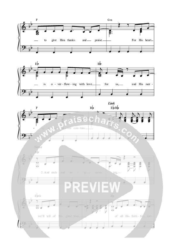 Thanks And Praise (Live) Lead Sheet (Mel) (Songs From The Soil / Lucy Grimble / Philippa Hanna / Rich DiCas)