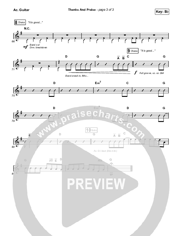 Thanks And Praise (Live) Acoustic Guitar (Songs From The Soil / Lucy Grimble / Philippa Hanna / Rich DiCas)