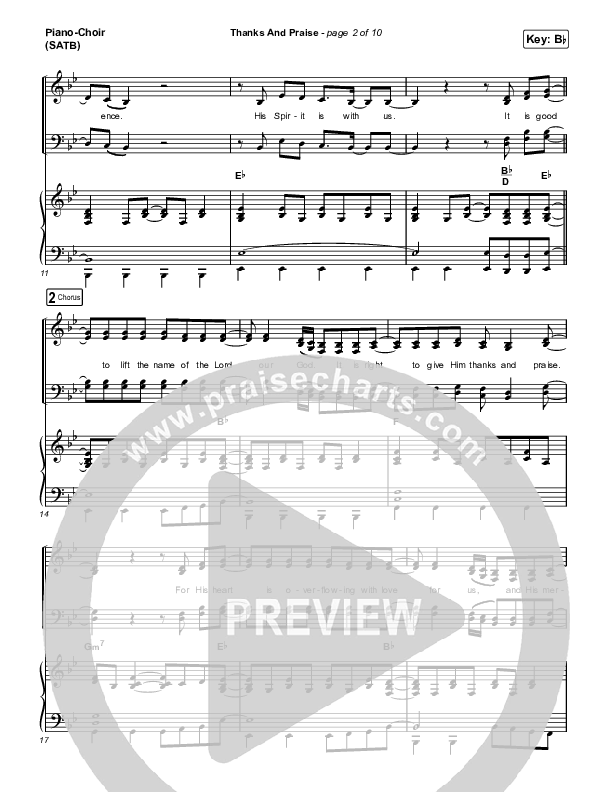 Thanks And Praise (Live) Piano/Vocal Pack (Songs From The Soil / Lucy Grimble / Philippa Hanna / Rich DiCas)