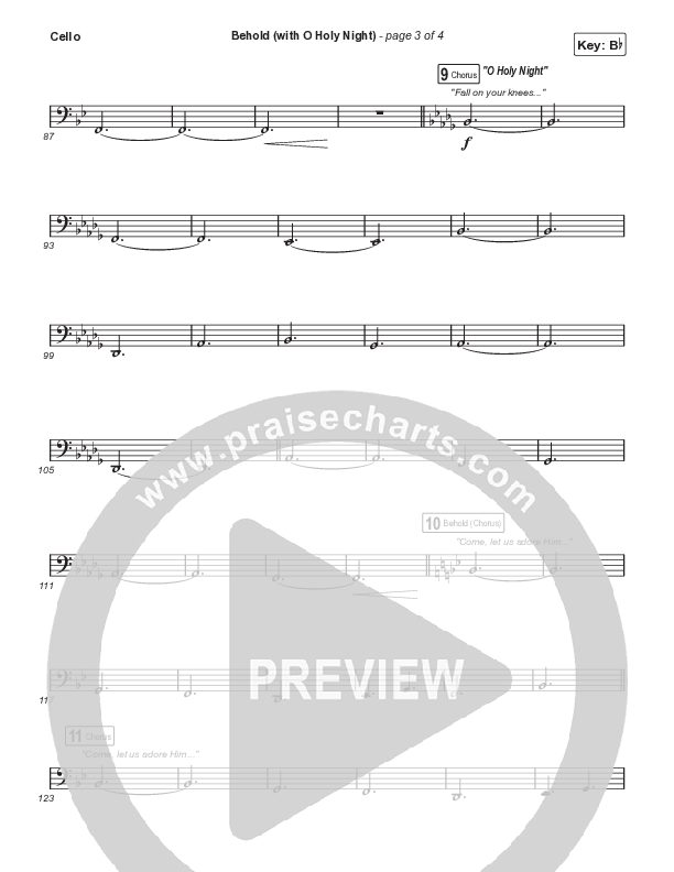 Behold (with O Holy Night) (A Christmas Moment) (Choral/SATB) Cello (Travis Cottrell / Debbie Low / Orch. Mason Brown)