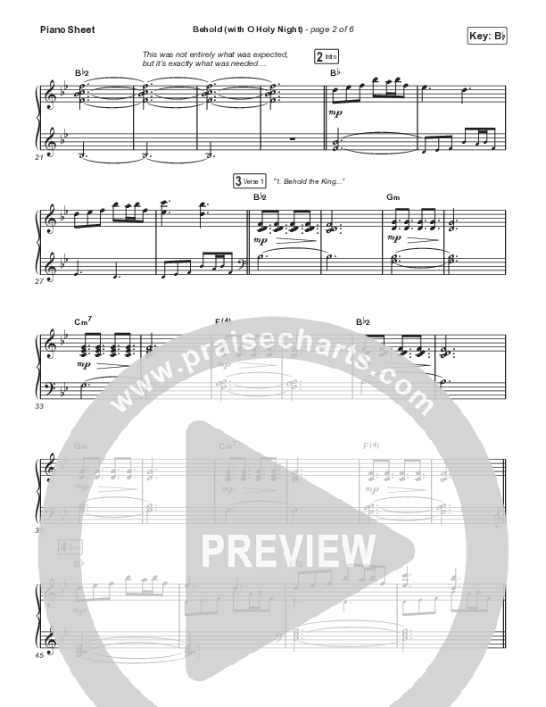 Behold (with O Holy Night) (A Christmas Moment) (Choral/SATB) Piano Sheet (Travis Cottrell / Debbie Low / Orch. Mason Brown)