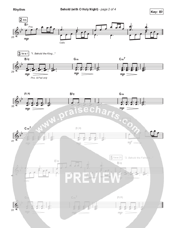 Behold (with O Holy Night) (A Christmas Moment) (Choral/SATB) Rhythm Pack (Travis Cottrell / Debbie Low / Orch. Mason Brown)