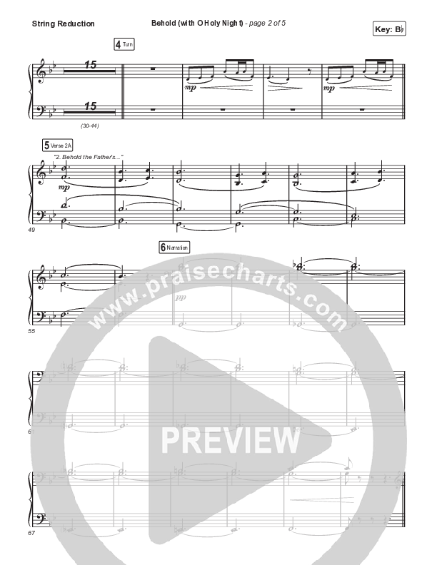 Behold (with O Holy Night) (A Christmas Moment) (Choral/SATB) String Reduction (Travis Cottrell / Debbie Low / Orch. Mason Brown)