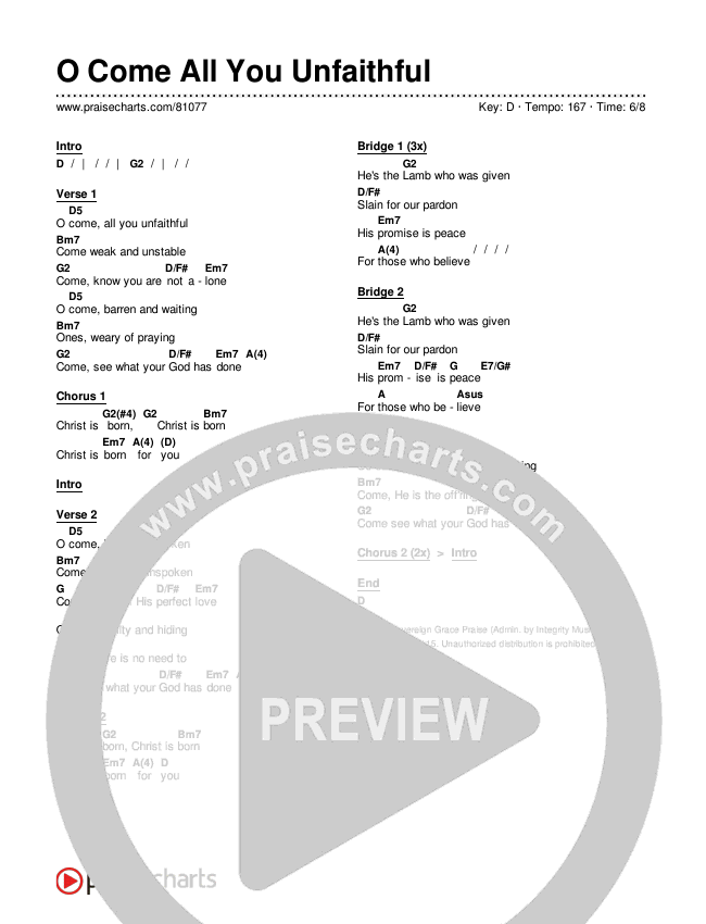 O Come All You Unfaithful (Choral/SATB) Chords & Lyrics (Brooke Voland / Arr. Travis Cottrell / Orch. Mason Brown)