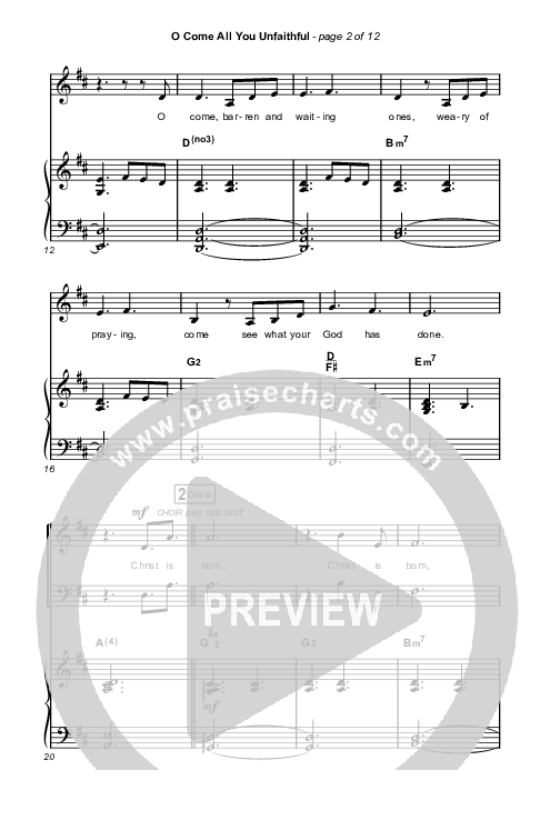 O Come All You Unfaithful Octavo (SATB & Pno) (Brooke Voland / Arr. Travis Cottrell / Orch. Mason Brown)