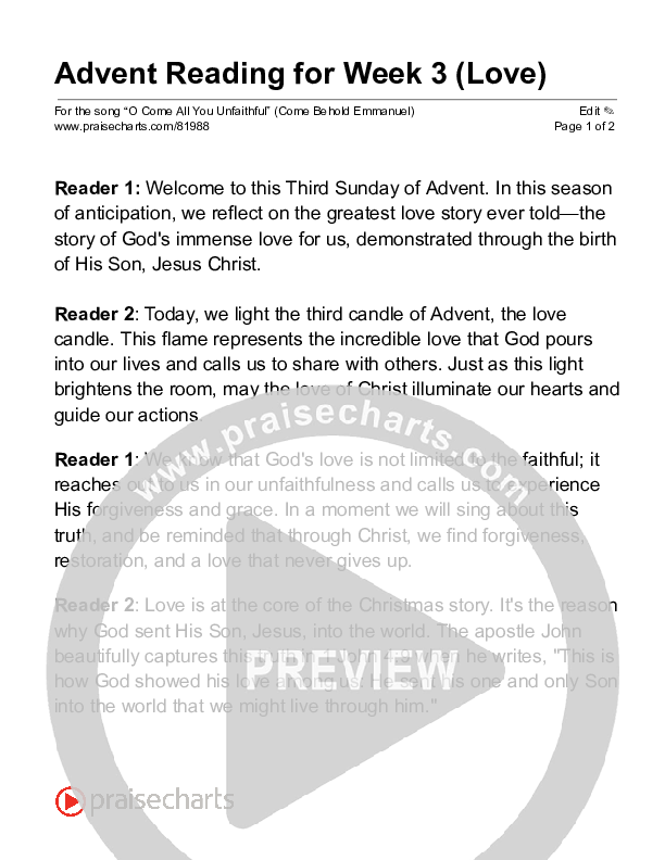 O Come All You Unfaithful (Choral/SATB) Reading (Brooke Voland / Arr. Travis Cottrell / Orch. Mason Brown)