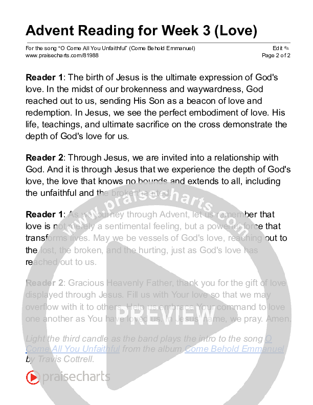 O Come All You Unfaithful (Choral/SATB) Reading (Brooke Voland / Arr. Travis Cottrell / Orch. Mason Brown)