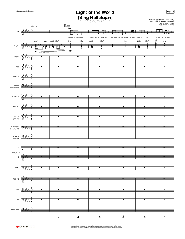 Light Of The World (Sing Hallelujah) Conductor's Score (Brooke Voland / Arr. Travis Cottrell / Orch. Travis Patton)