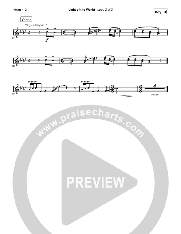 Light Of The World (Sing Hallelujah) (Choral/SATB) Brass Pack (Brooke Voland / Arr. Travis Cottrell / Orch. Travis Patton)