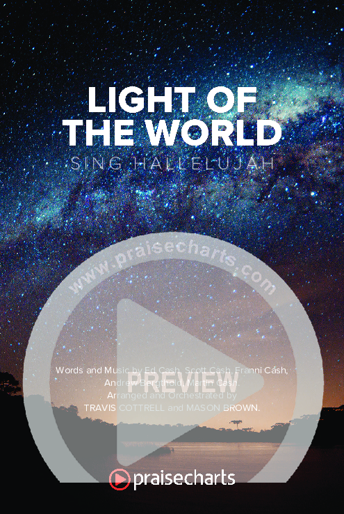 Light Of The World (Sing Hallelujah) Octavo Cover Sheet (Brooke Voland / Arr. Travis Cottrell / Orch. Travis Patton)
