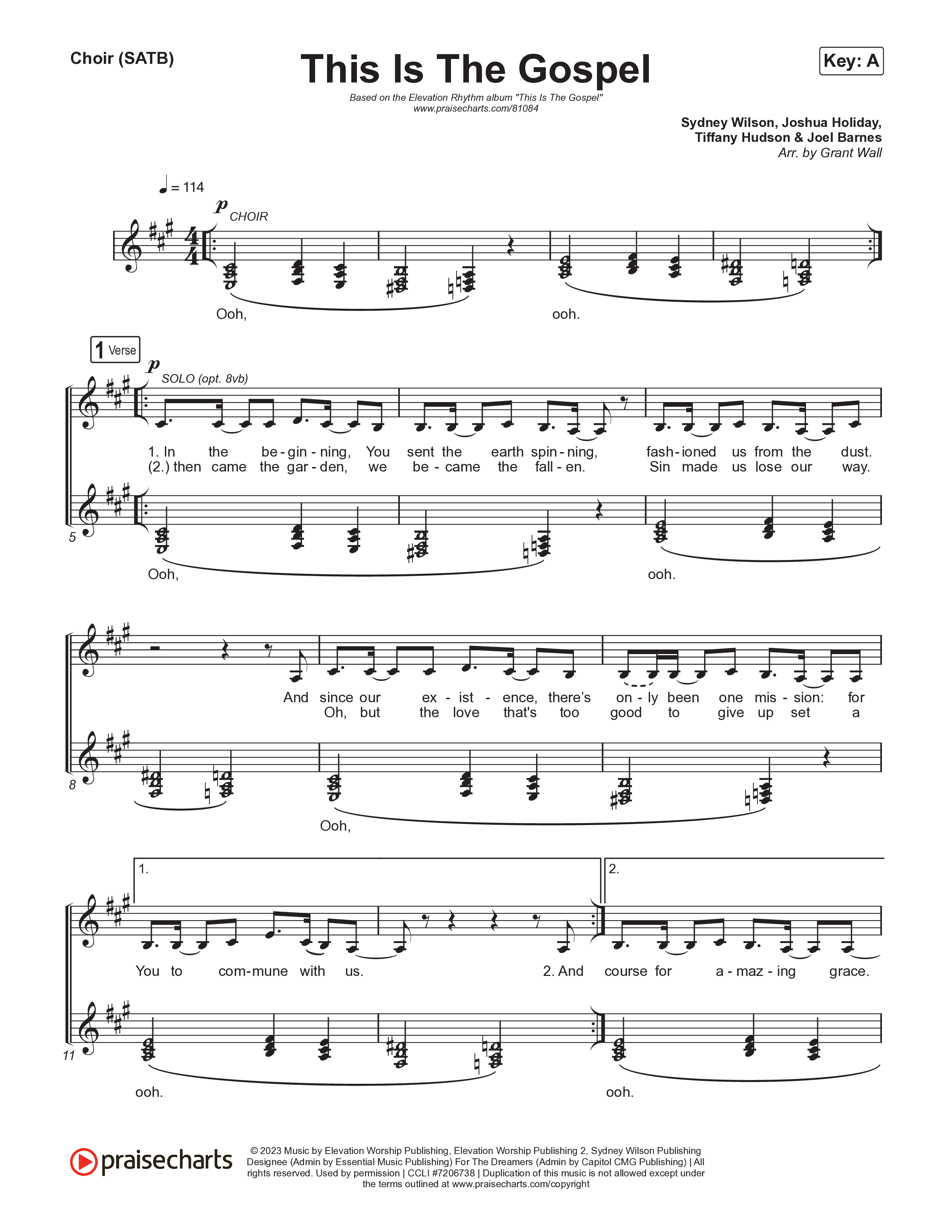 This Is The Gospel Choir Sheet (SATB) (ELEVATION RHYTHM)