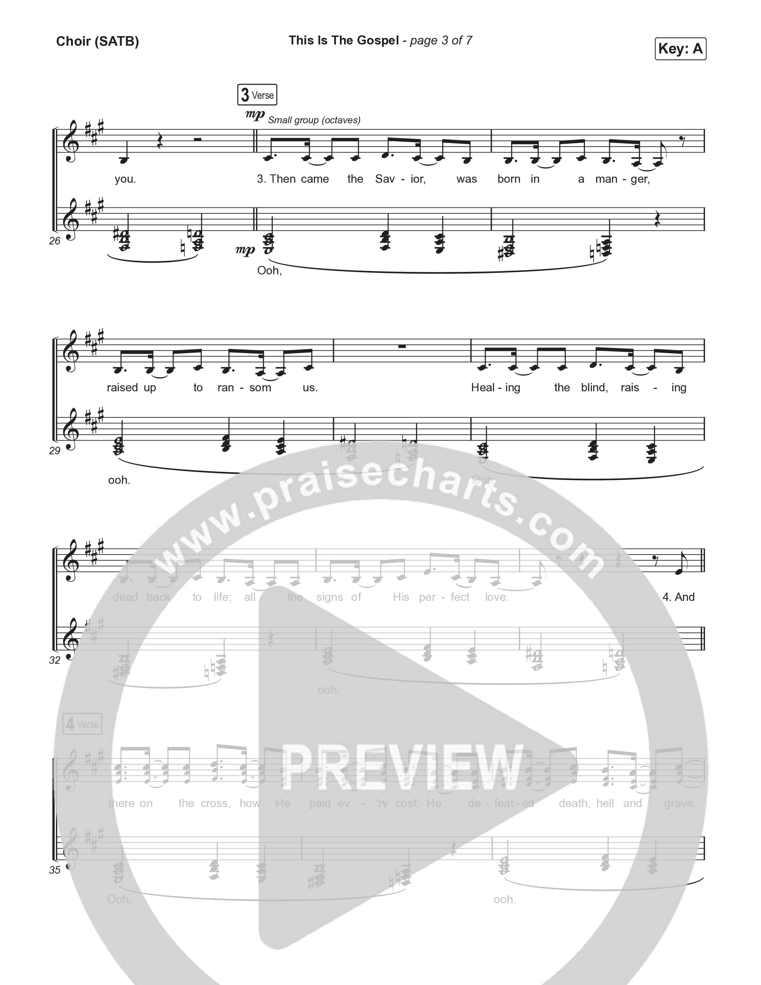 This Is The Gospel Choir Sheet (SATB) (ELEVATION RHYTHM)