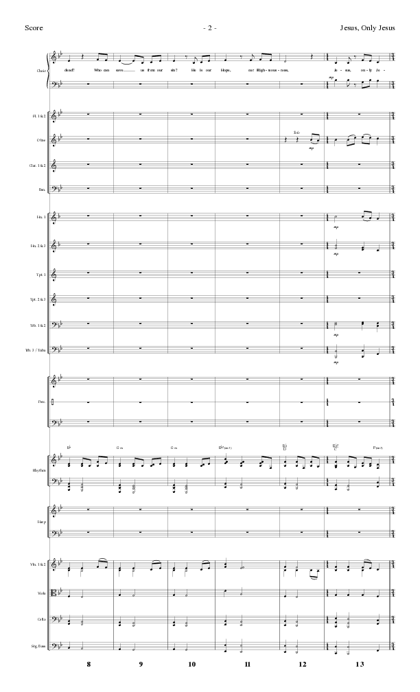 Jesus Only Jesus (Choral Anthem SATB) Conductor's Score (Lillenas Choral / Arr. David Clydesdale)