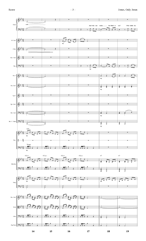 Jesus Only Jesus (Choral Anthem SATB) Conductor's Score (Lillenas Choral / Arr. David Clydesdale)