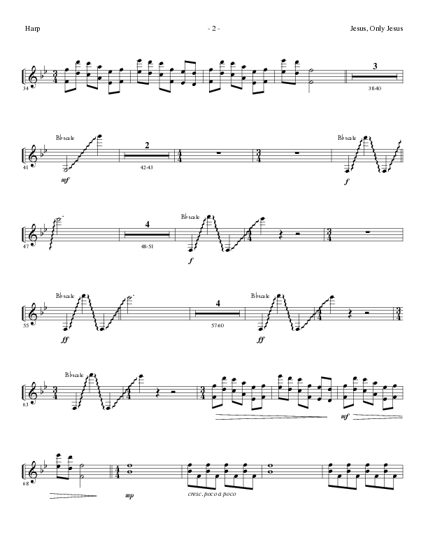 Jesus Only Jesus (Choral Anthem SATB) Harp (Lillenas Choral / Arr. David Clydesdale)