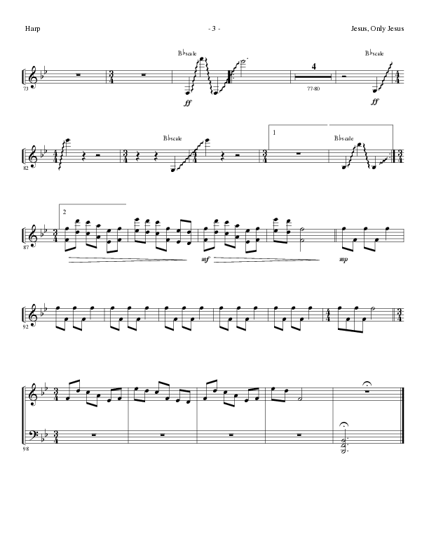 Jesus Only Jesus (Choral Anthem SATB) Harp (Lillenas Choral / Arr. David Clydesdale)