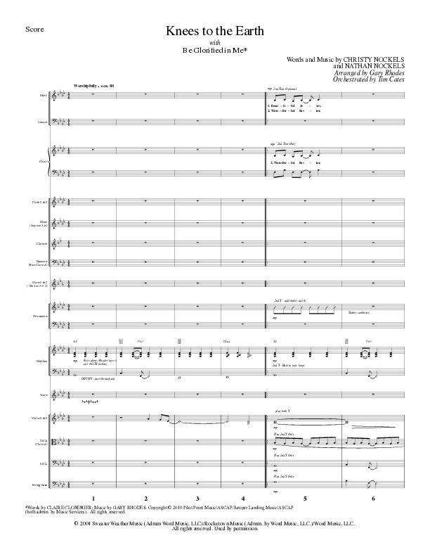Knees to the Earth with Be Glorified in Me (Choral Anthem SATB) Orchestration (Lillenas Choral / Arr. Gary Rhodes)