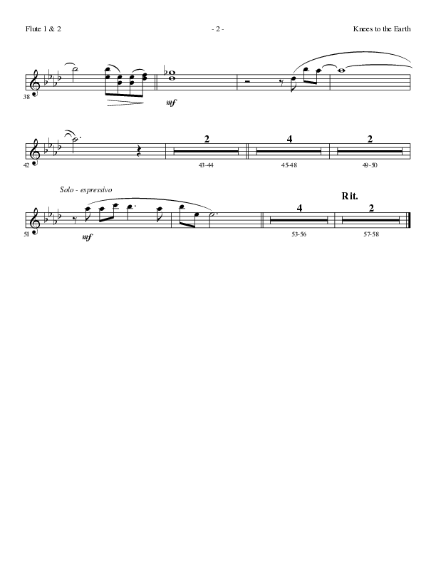 Knees to the Earth with Be Glorified in Me (Choral Anthem SATB) Flute 1/2 (Lillenas Choral / Arr. Gary Rhodes)