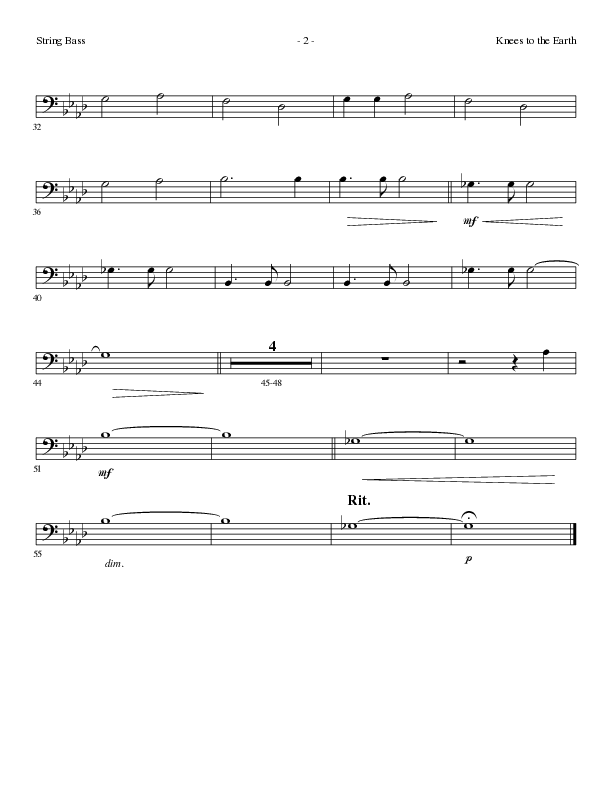 Knees to the Earth with Be Glorified in Me (Choral Anthem SATB) String Bass (Lillenas Choral / Arr. Gary Rhodes)