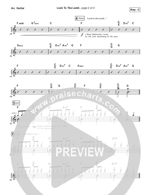 Look To The Lamb (Choral Anthem SATB) Acoustic Guitar (Bryan & Katie Torwalt / Lindy Cofer / Jesus Culture / Arr. Phil Nitz)