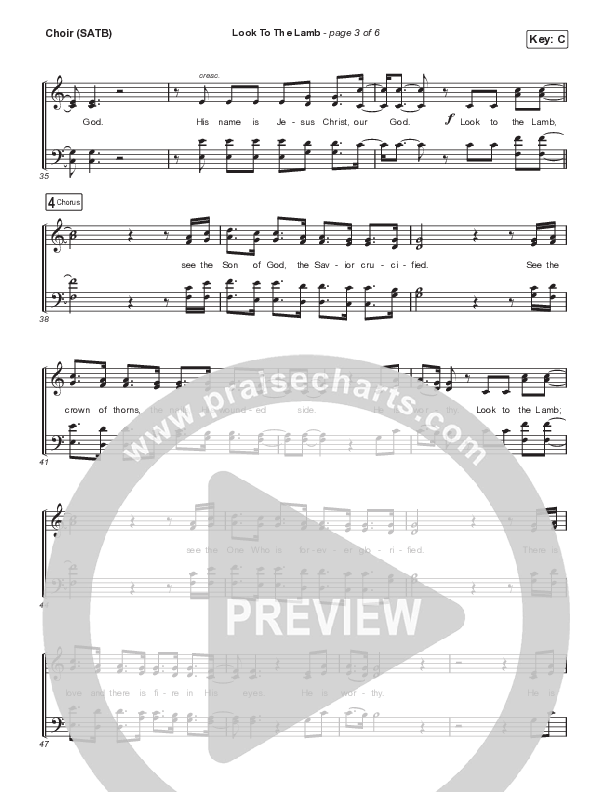 Look To The Lamb (Choral Anthem SATB) Choir Sheet (SATB) (Bryan & Katie Torwalt / Lindy Cofer / Jesus Culture / Arr. Phil Nitz)