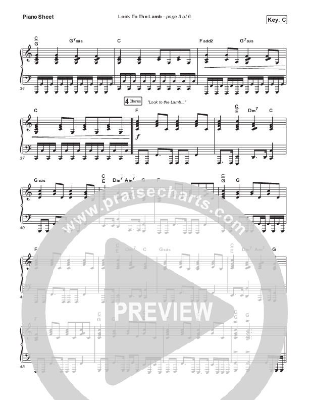 Look To The Lamb (Choral Anthem SATB) Piano Sheet (Bryan & Katie Torwalt / Lindy Cofer / Jesus Culture / Arr. Phil Nitz)