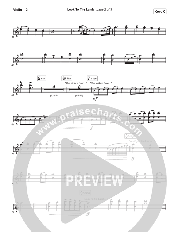 Look To The Lamb (Choral Anthem SATB) String Pack (Bryan & Katie Torwalt / Lindy Cofer / Jesus Culture / Arr. Phil Nitz)