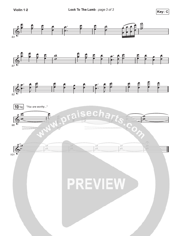 Look To The Lamb (Choral Anthem SATB) String Pack (Bryan & Katie Torwalt / Lindy Cofer / Jesus Culture / Arr. Phil Nitz)