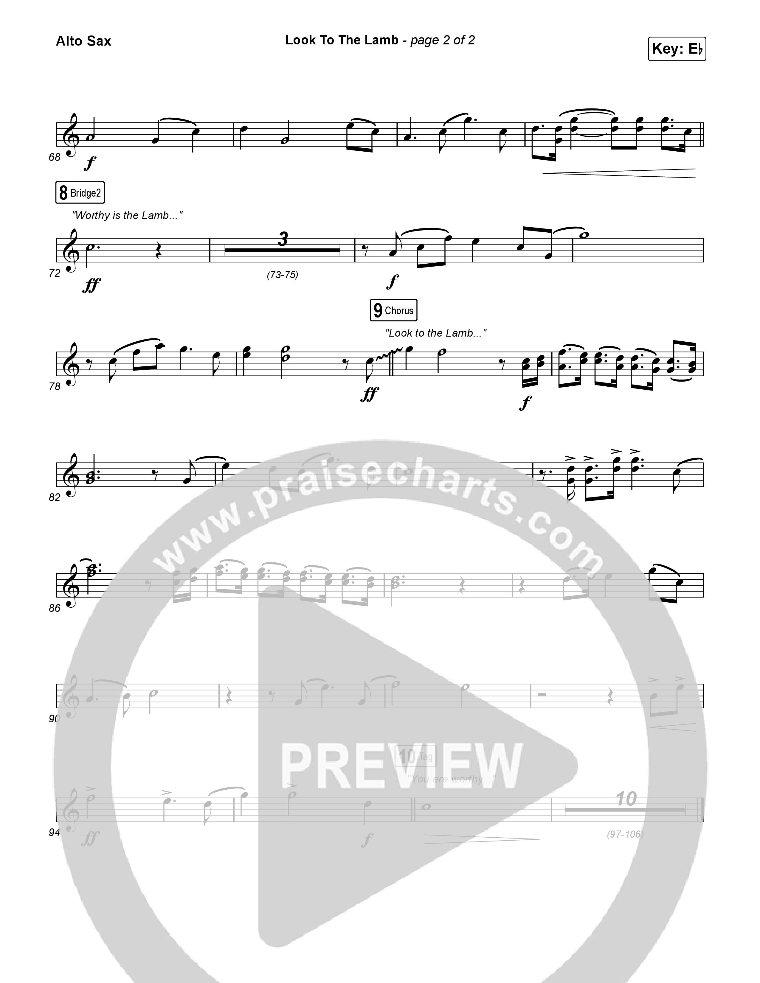 Look To The Lamb (Worship Choir/SAB) Sax Pack (Bryan & Katie Torwalt / Lindy Cofer / Jesus Culture / Arr. Phil Nitz)