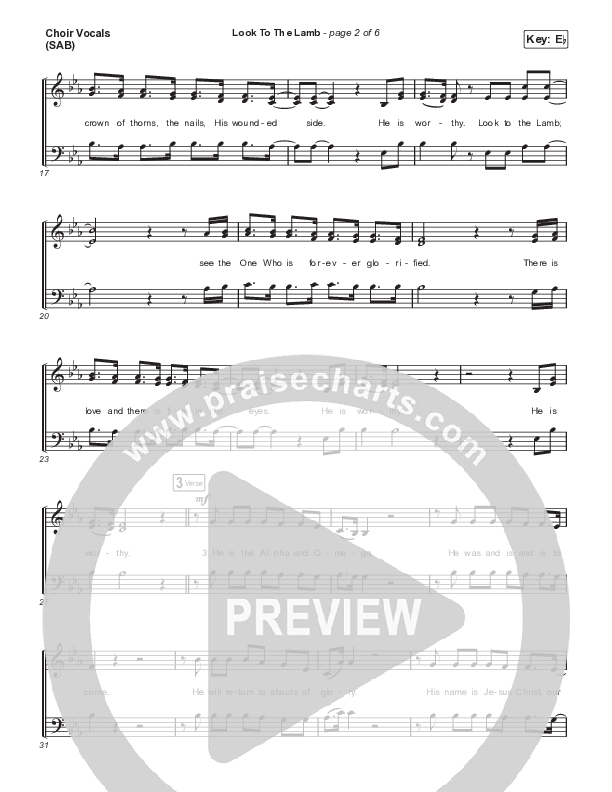 Look To The Lamb (Worship Choir/SAB) Choir Sheet (SAB) (Bryan & Katie Torwalt / Lindy Cofer / Jesus Culture / Arr. Phil Nitz)