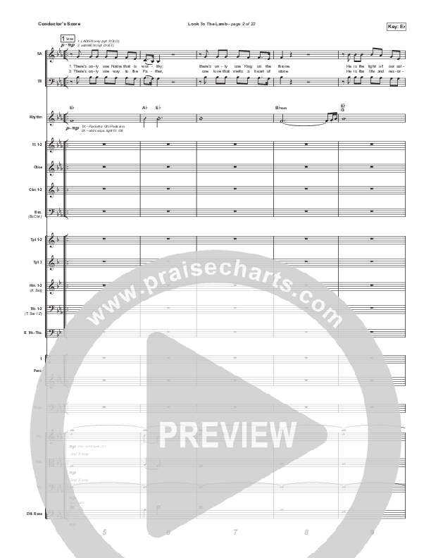 Look To The Lamb (Worship Choir/SAB) Conductor's Score (Bryan & Katie Torwalt / Lindy Cofer / Jesus Culture / Arr. Phil Nitz)