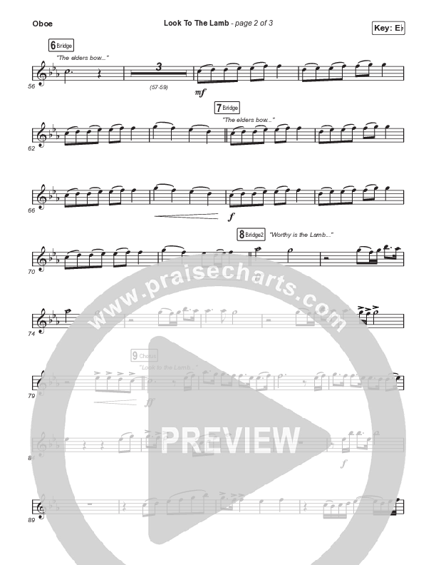 Look To The Lamb (Worship Choir/SAB) Oboe (Bryan & Katie Torwalt / Lindy Cofer / Jesus Culture / Arr. Phil Nitz)