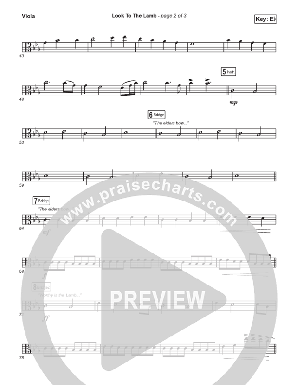 Look To The Lamb (Worship Choir/SAB) Viola (Bryan & Katie Torwalt / Lindy Cofer / Jesus Culture / Arr. Phil Nitz)