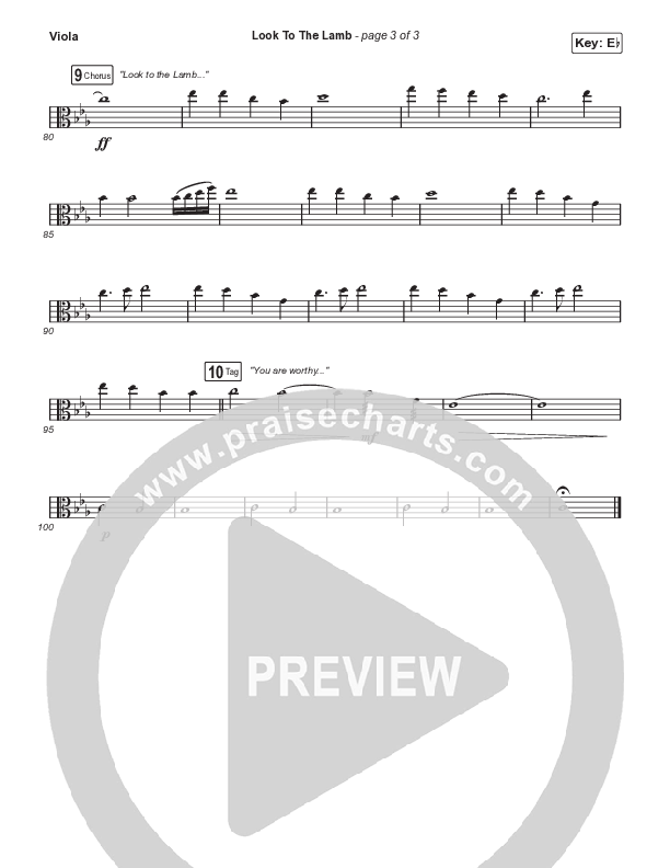 Look To The Lamb (Worship Choir/SAB) Viola (Bryan & Katie Torwalt / Lindy Cofer / Jesus Culture / Arr. Phil Nitz)