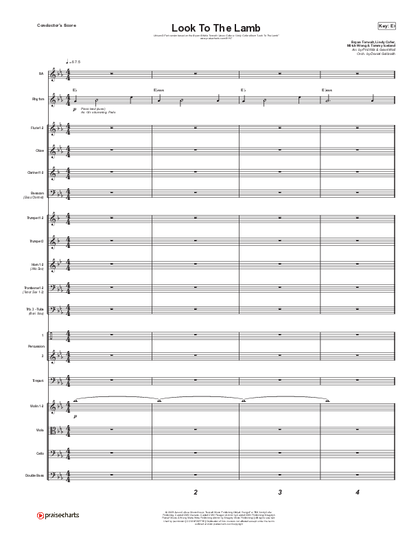 Look To The Lamb (Unison/2-Part) Conductor's Score (Bryan & Katie Torwalt / Lindy Cofer / Jesus Culture / Arr. Phil Nitz)